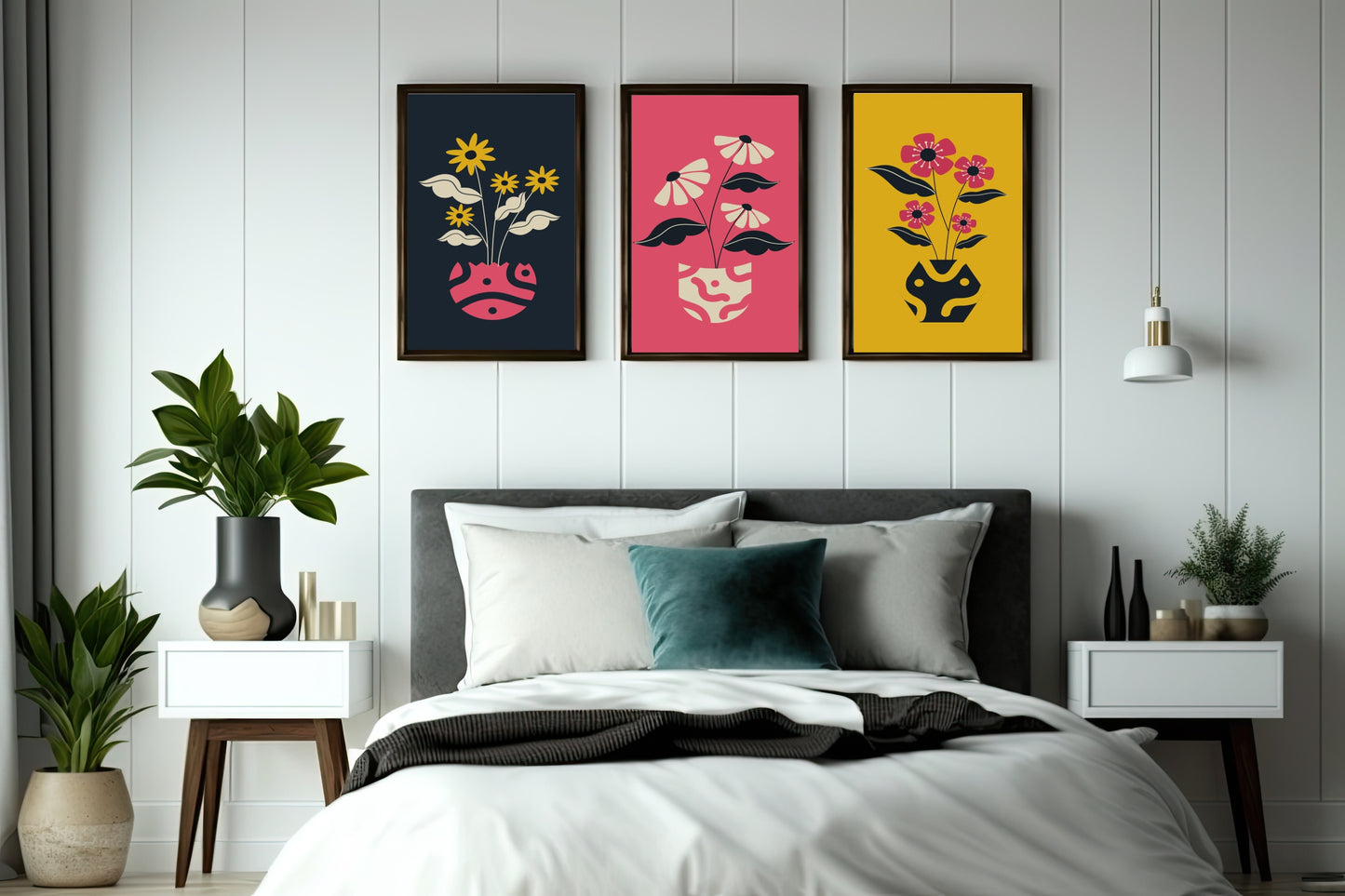 Bloom Essence Wall Frame Set – Vibrant Art for Modern Spaces