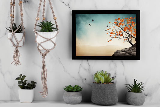 Autumn Serenity – Minimal Nature Wall Art 🍂