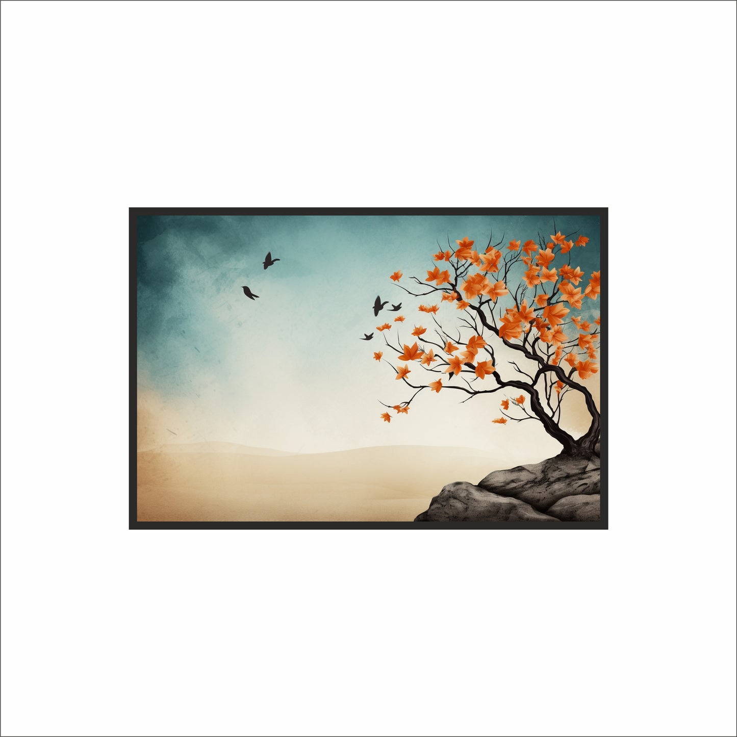 Autumn Serenity – Minimal Nature Wall Art 🍂