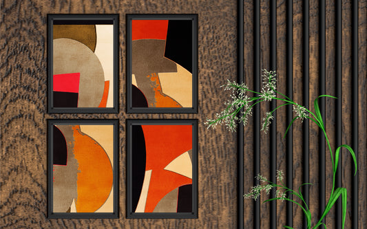 Modern Abstract Fusion – Bold Shapes & Warm Tones 🎨✨