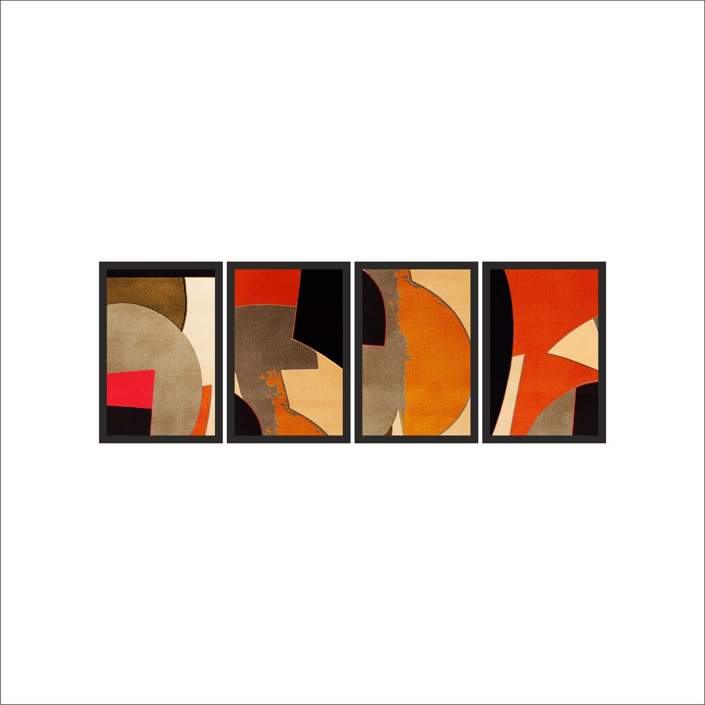 Modern Abstract Fusion – Bold Shapes & Warm Tones 🎨✨