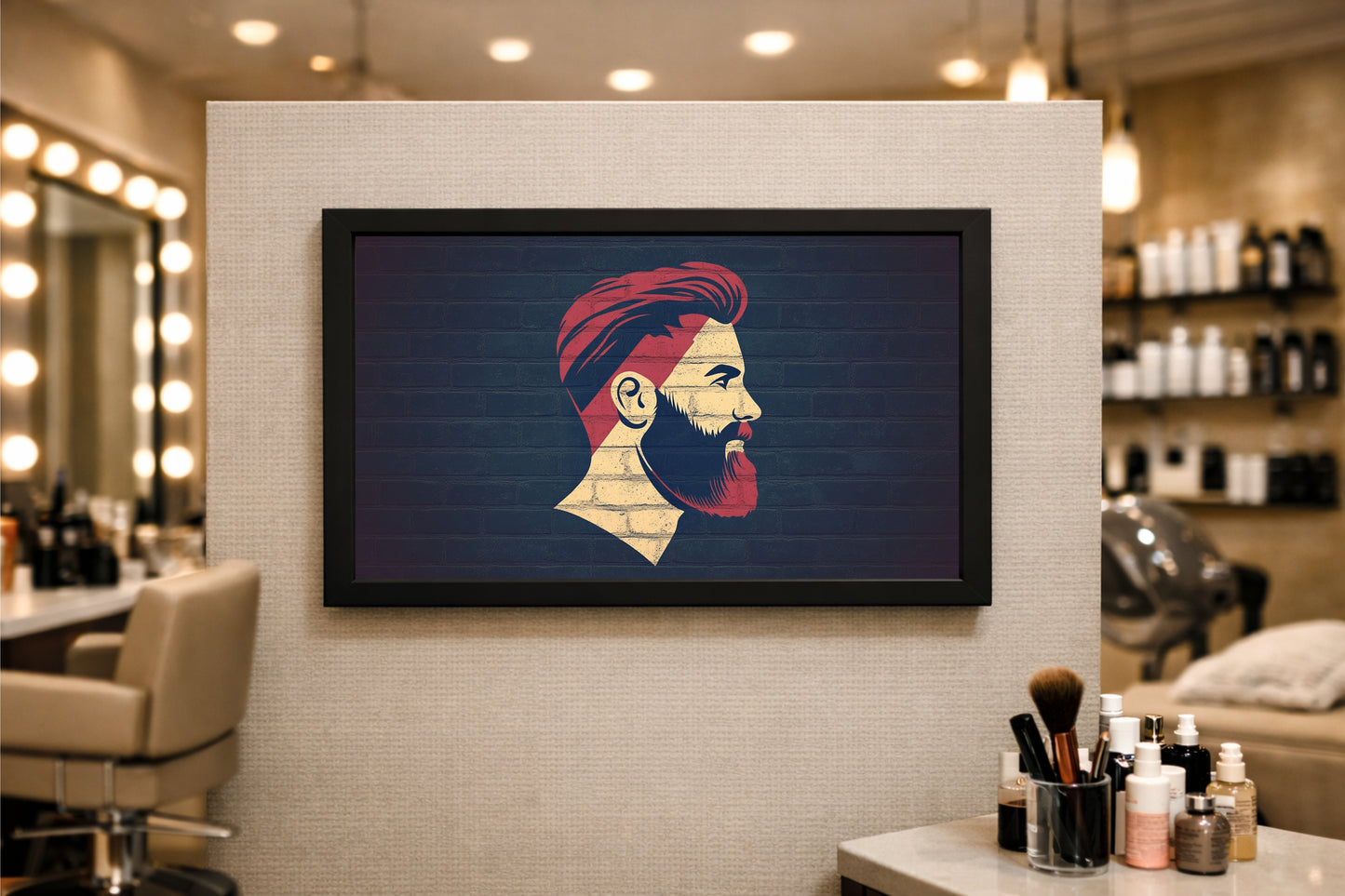 Classic Beard Profile – Modern Barber Wall Art 💈🔥