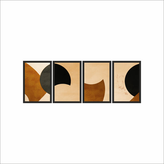Golden Balance – Modern Abstract Wall Art ✨🖤