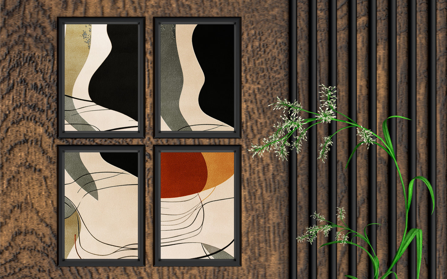 Fluid Harmony – Modern Abstract Wall Art Set 🎨✨