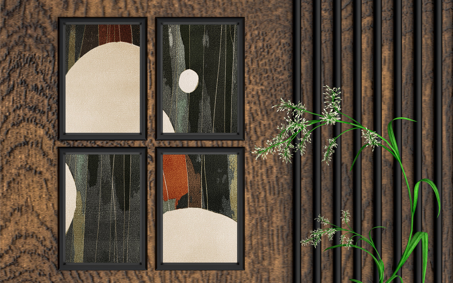 Earth Rhythm – Modern Abstract Wall Art 🌿✨