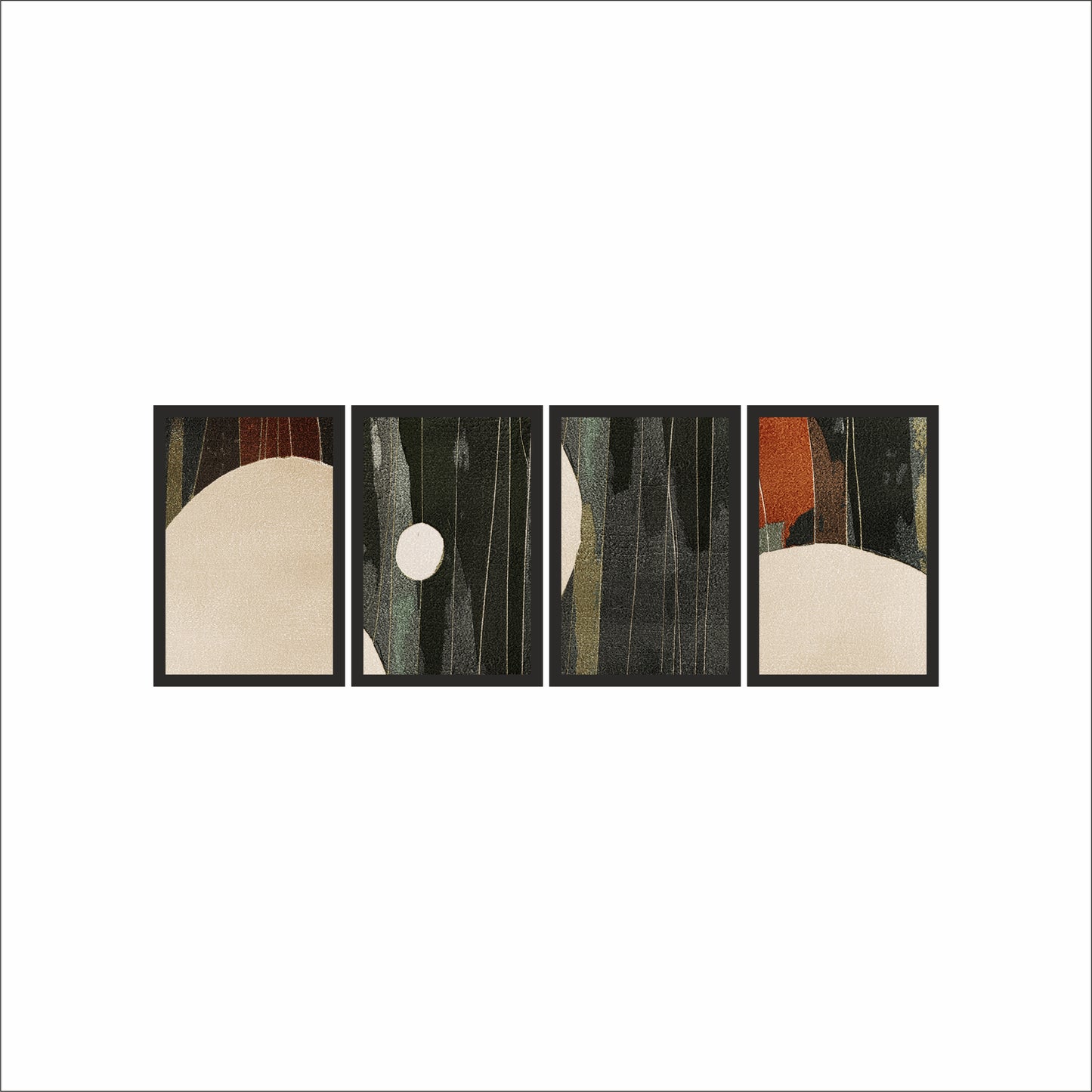 Earth Rhythm – Modern Abstract Wall Art 🌿✨
