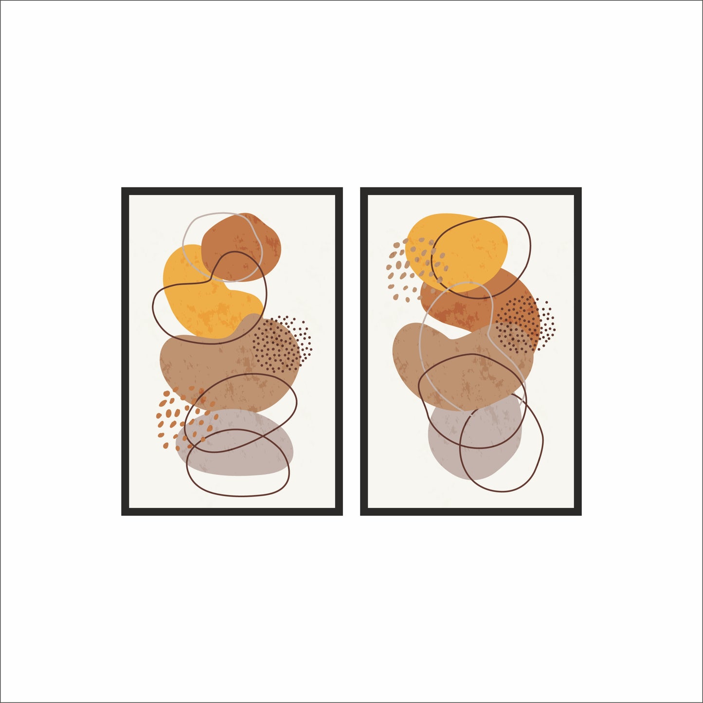 Earthbound Harmony – Contemporary Abstract Wall Art 🍂✨