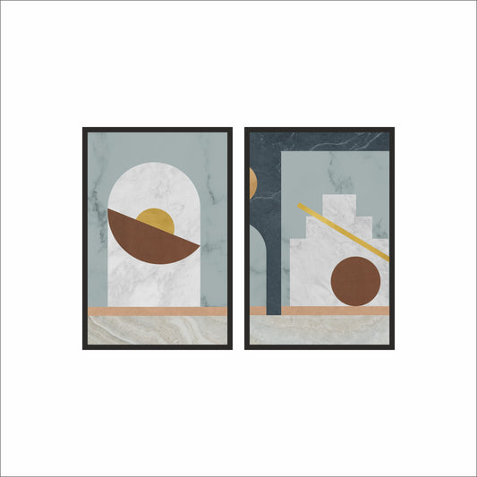 Architectural Balance – Modern Abstract Wall Art 🏛️✨
