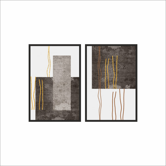 Textured Gold – Modern Abstract Wall Art ✨🖤