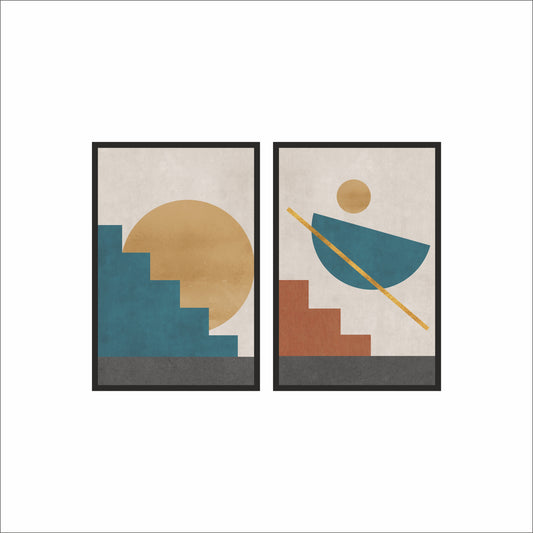 Modern Horizon – Geometric Abstract Wall Art 🌅✨