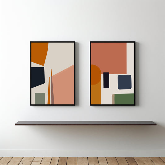 Earthy Balance – Modern Abstract Wall Art 🍂✨