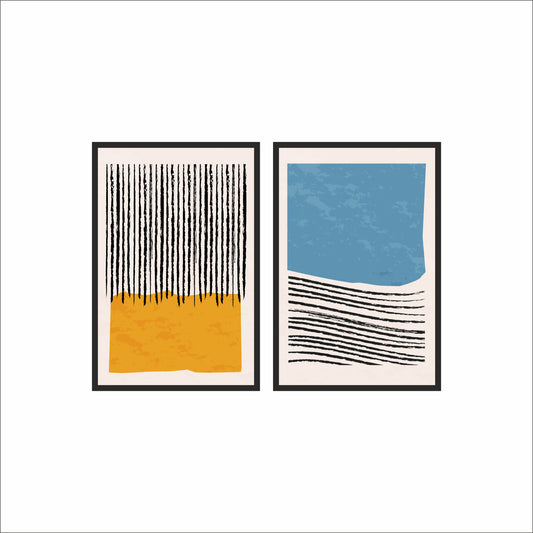 Textured Rhythm Wall Art Photo Frame – Modern Abstract Wall Art Set