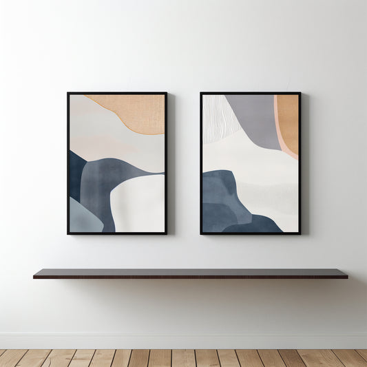 Soft Currents – Modern Abstract Flow Wall Art ✨🎨
