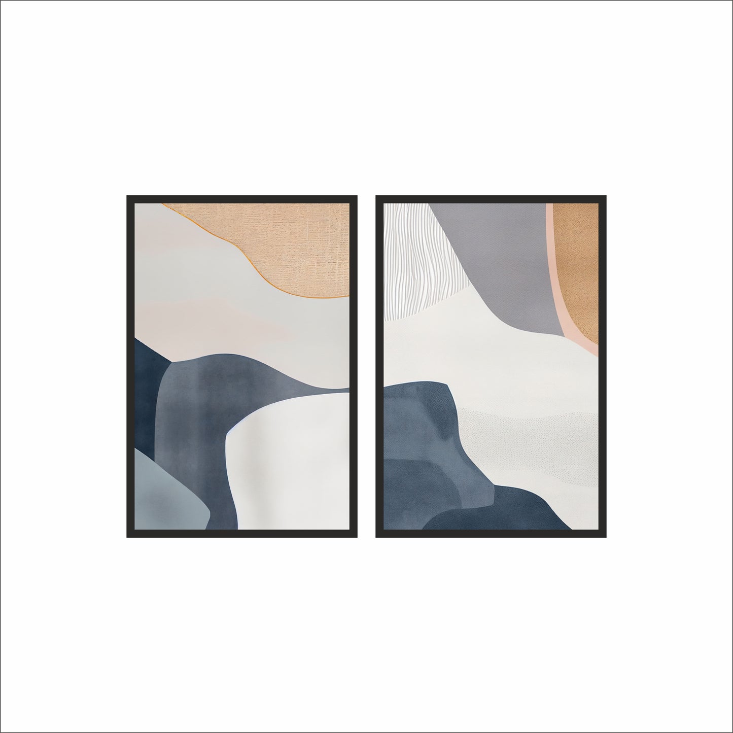 Soft Currents – Modern Abstract Flow Wall Art ✨🎨