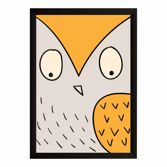 Cute Owl Wall Art | Minimalist Woodland Nursery Animal Print