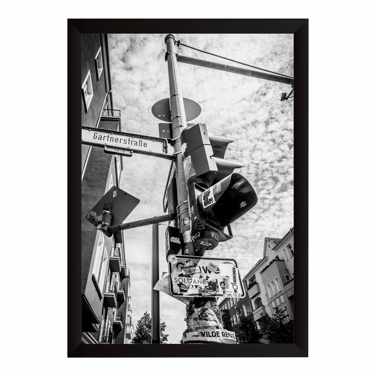 Urban Street Signs Black & White Wall Art | Vintage City Photography Print