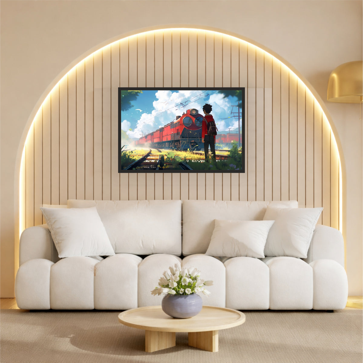 Anime Train Journey Wall Art | Scenic Railway Adventure Poster