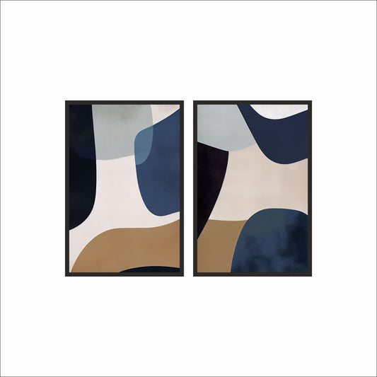 Midnight Drift – Modern Abstract Harmony Wall Art 🖤🎨