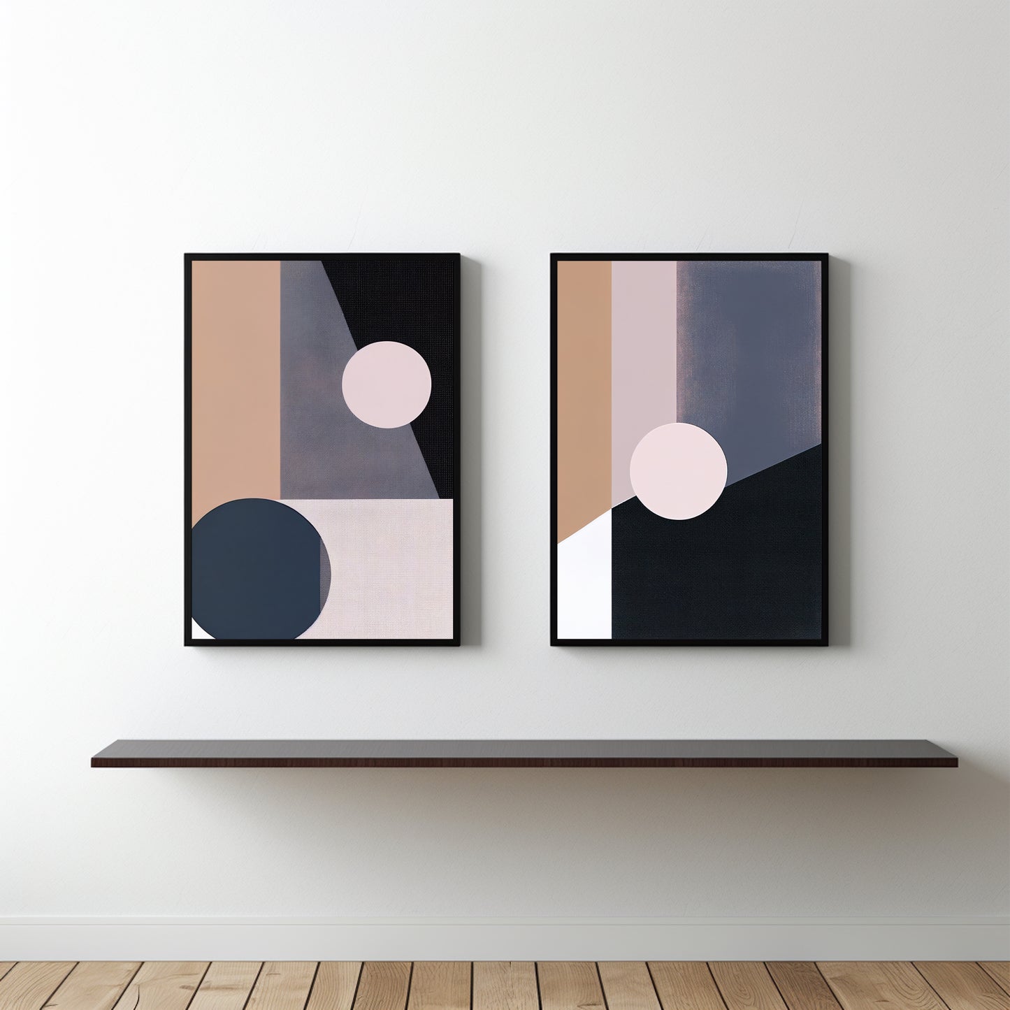 Quiet Geometry – Modern Abstract Contrast Wall Art 🖤⚪