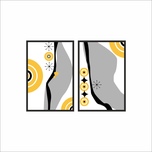 Golden Rhythm – Modern Geometric Abstract Wall Art 🟡✨