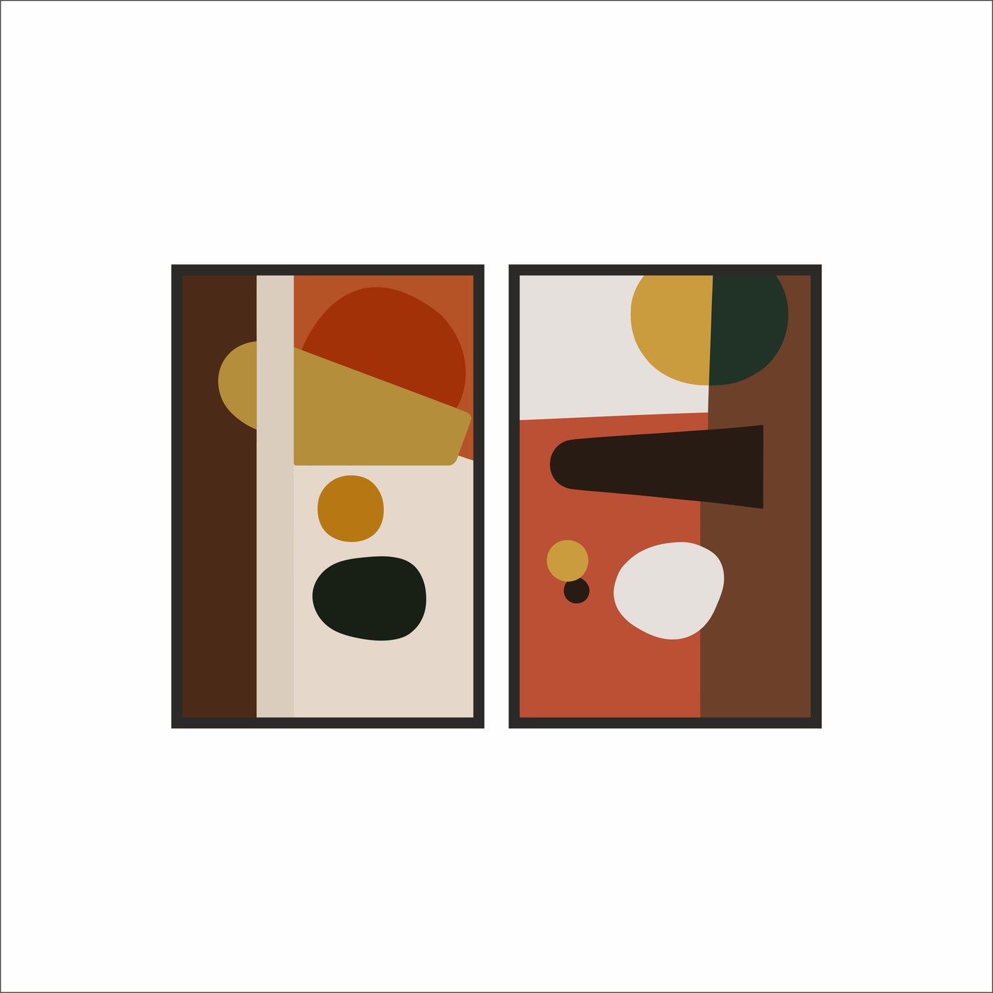 Earthbound Balance – Modern Geometric Abstract Wall Art 🎨🤎