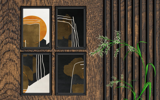 Golden Lines – Modern Black & Gold Abstract Wall Art 🖤✨