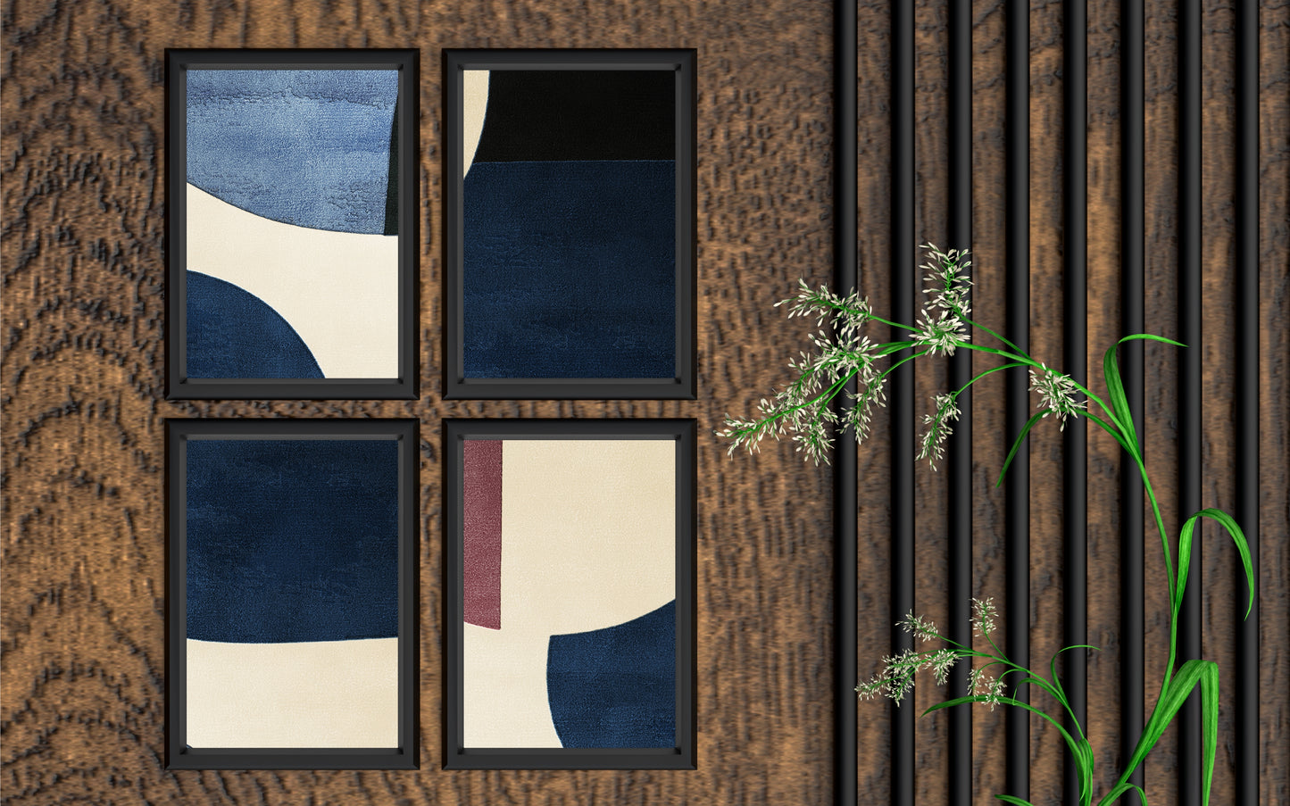 Indigo Calm – Deep Blue Modern Abstract Wall Art 💙✨