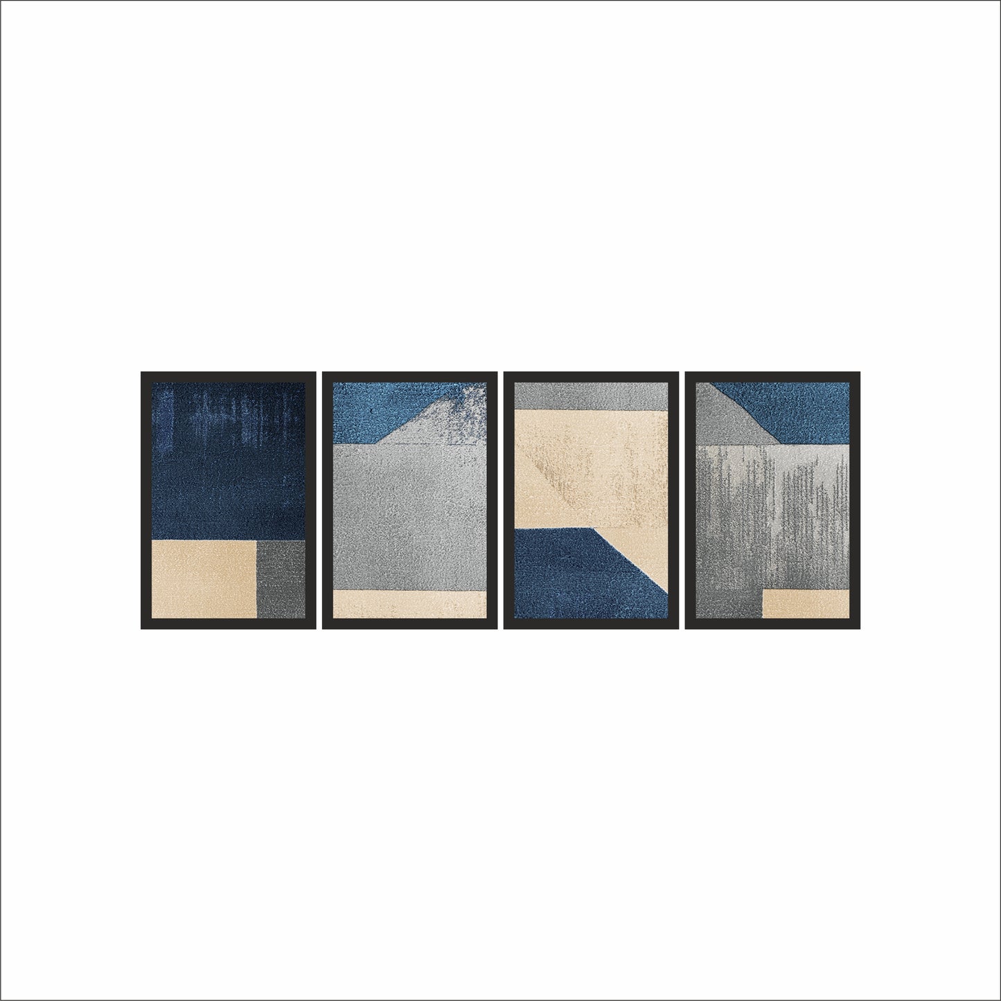Harbor Calm – Blue & Neutral Modern Abstract Wall Art 💙✨