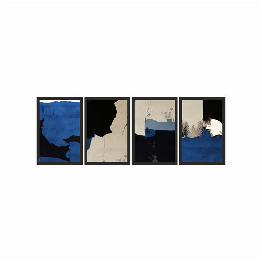 Deep Current – Blue & Neutral Abstract Wall Art 💙✨