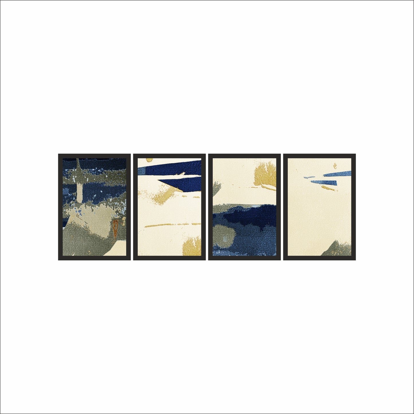 Coastal Echo – Blue & Ivory Abstract Wall Art 💙✨