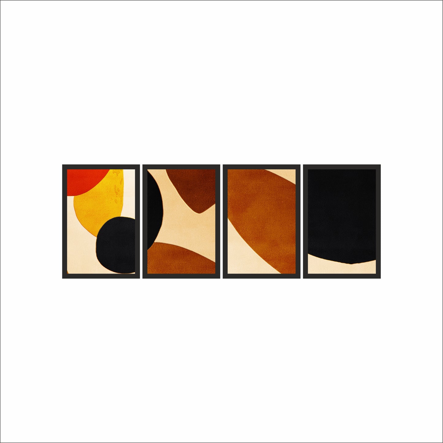 Golden Orbit – Warm Modern Abstract Wall Art 🤎✨