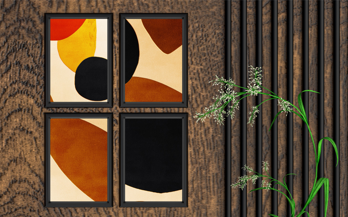Golden Orbit – Warm Modern Abstract Wall Art 🤎✨