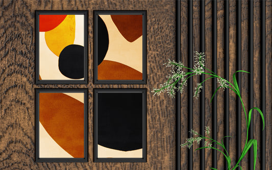 Golden Orbit – Warm Modern Abstract Wall Art 🤎✨