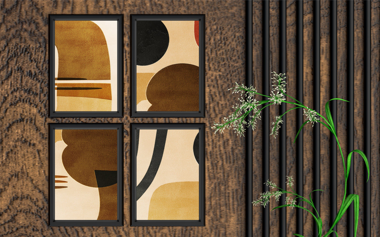 Amber Flow – Warm Abstract Modern Wall Art 🤎✨
