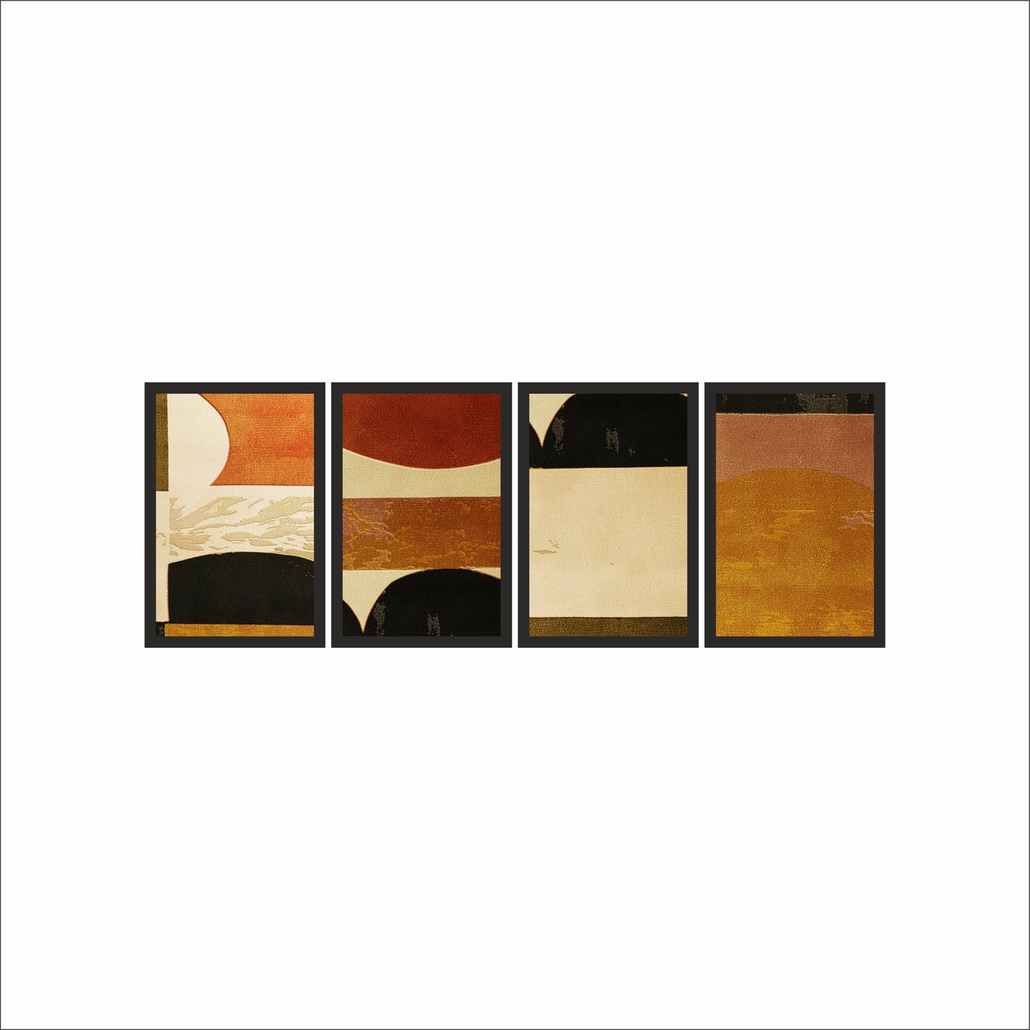 Golden Horizon – Warm Minimal Abstract Wall Art 🤎✨