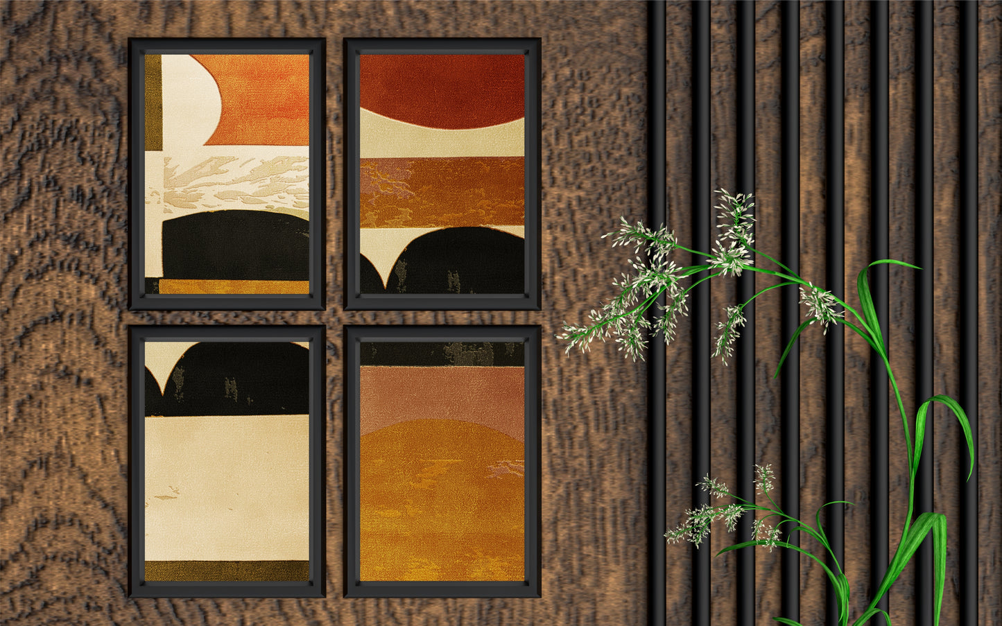 Golden Horizon – Warm Minimal Abstract Wall Art 🤎✨