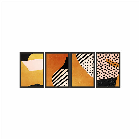 Golden Rhythm – Modern Abstract Wall Art 🤍✨