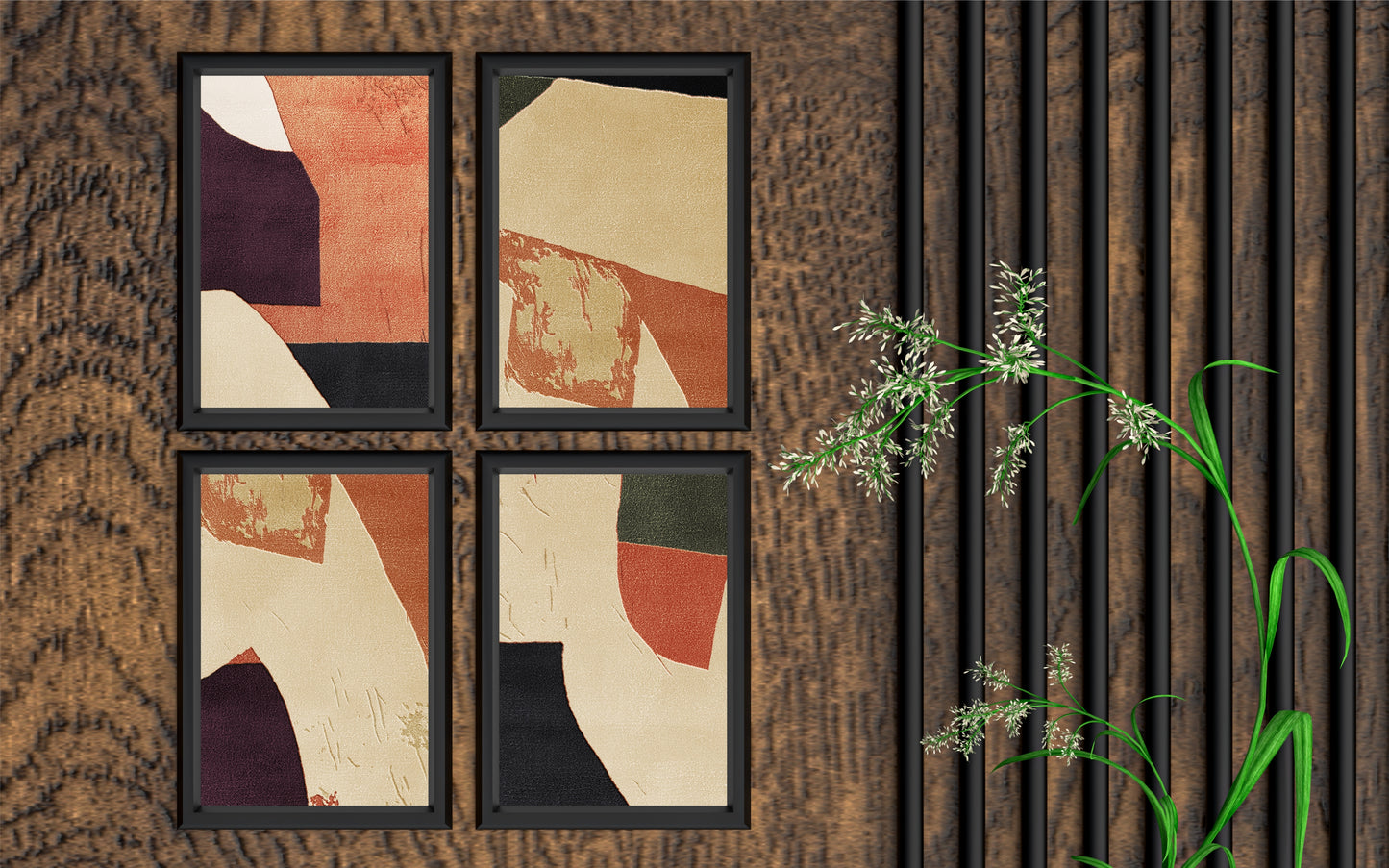 Earthbound Harmony – Modern Abstract Wall Art 🤎✨