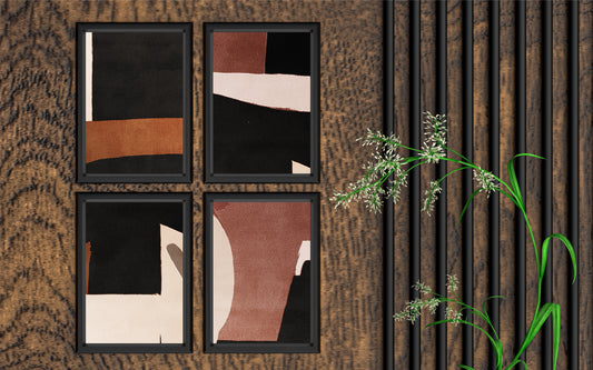 Quiet Ember – Modern Earthy Abstract Wall Art 🖤🤎