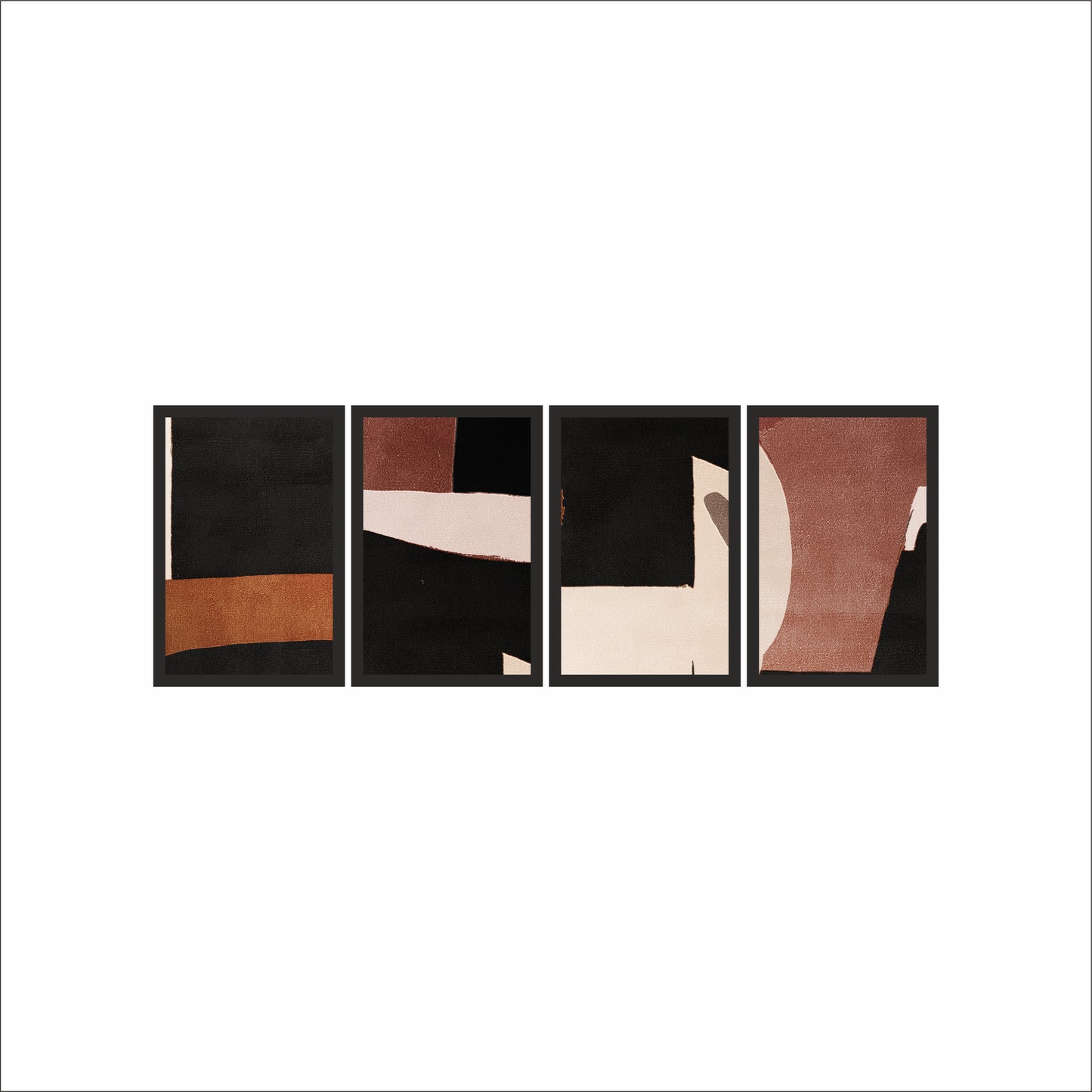 Quiet Ember – Modern Earthy Abstract Wall Art 🖤🤎