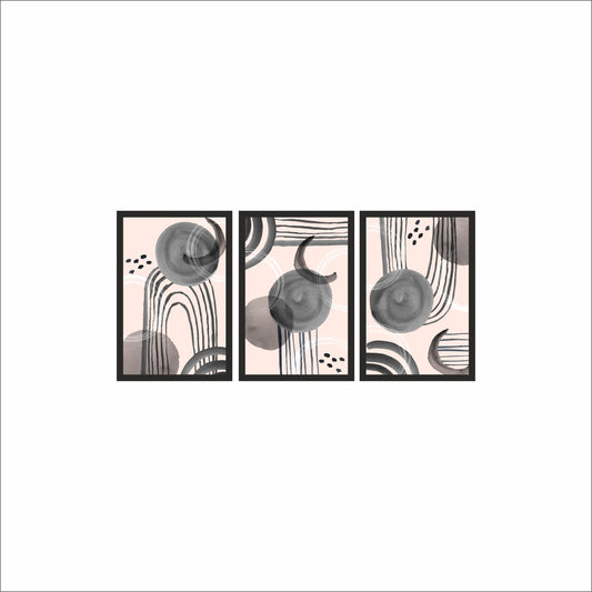 Monochrome Flow Wall Frame Set – Minimalist Art for Modern Spaces ⚫⚪