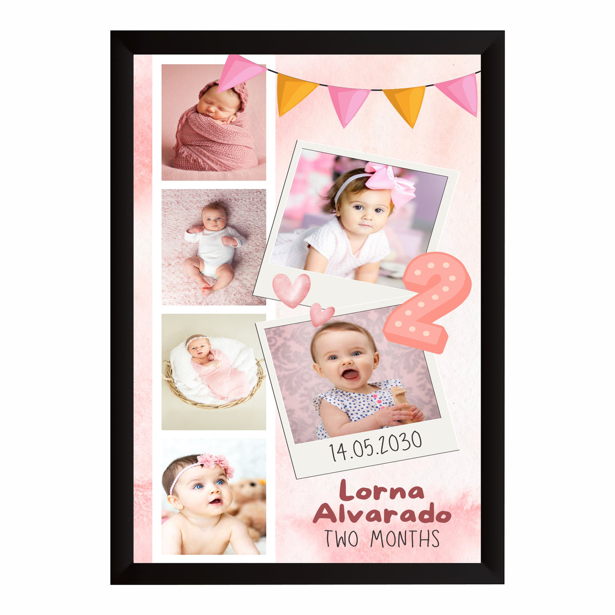 Customized Baby Milestone Photo Frame