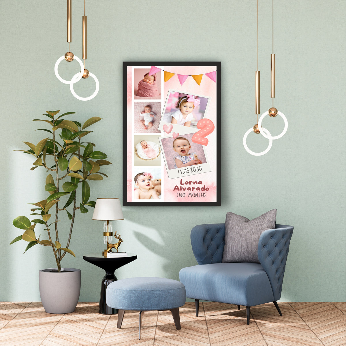 Customized Baby Milestone Photo Frame