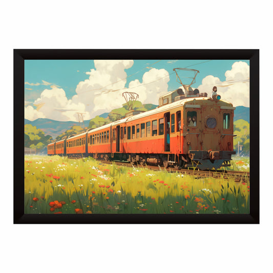 Vintage Scenic Train Wall Art | Retro Railway Journey Poster