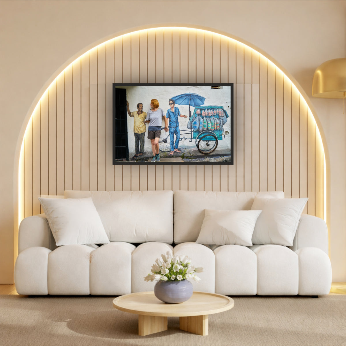 Street Market Graffiti Wall Art | Urban Mural Canvas Print | Contemporary Street Art Wall Decor | Colorful City Culture Artwork