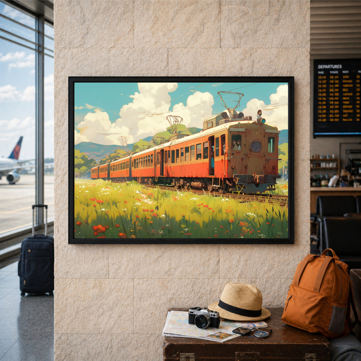 Vintage Scenic Train Wall Art | Retro Railway Journey Poster