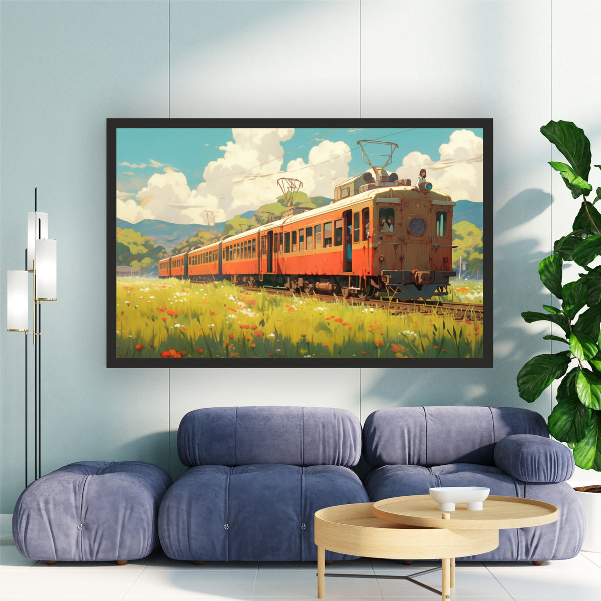 Vintage Scenic Train Wall Art | Retro Railway Journey Poster
