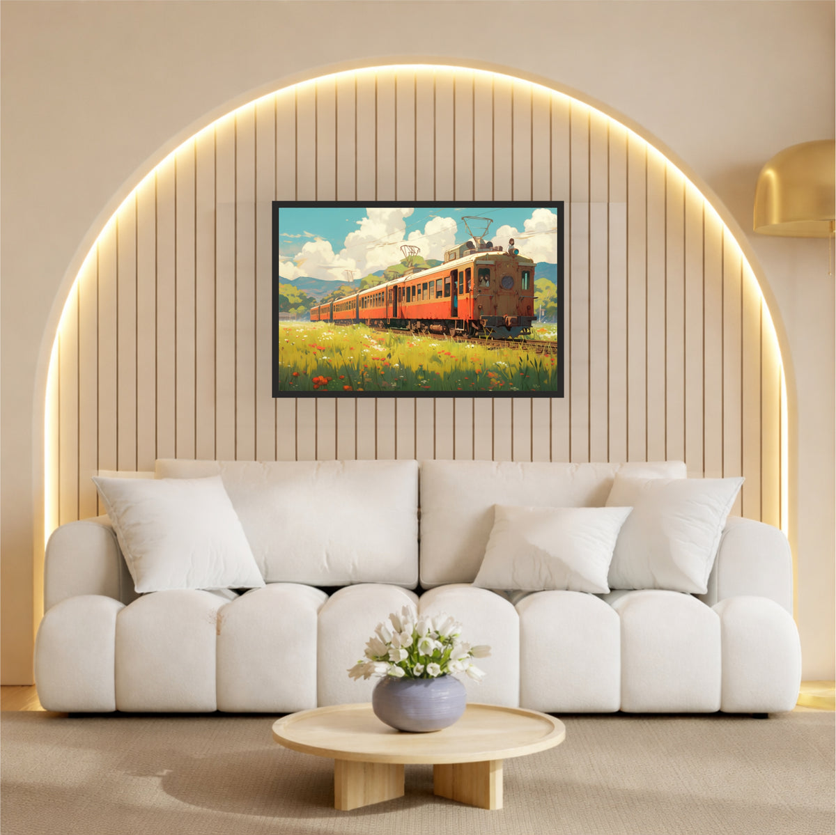 Vintage Scenic Train Wall Art | Retro Railway Journey Poster