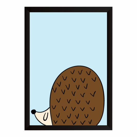 Cute Hedgehog Wall Art | Minimalist Woodland Nursery Animal Print