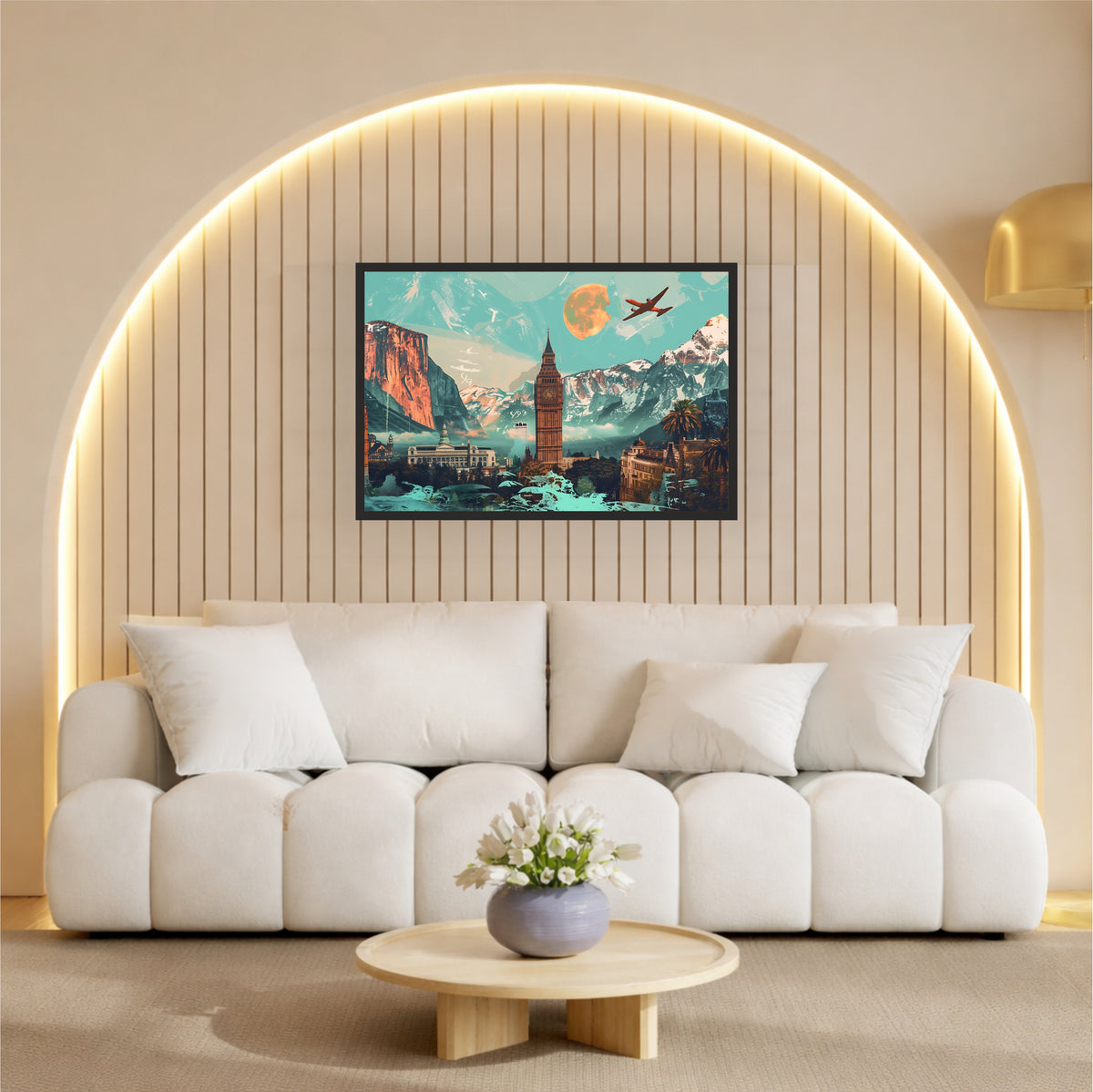 London Mountain Travel Wall Art | Big Ben & Scenic Adventure Poster